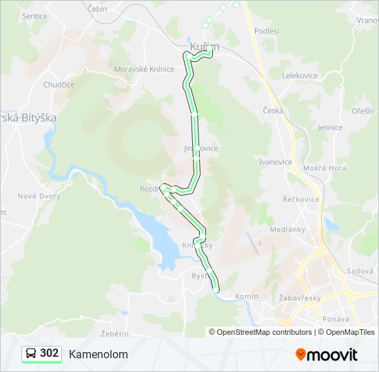 302 bus Line Map