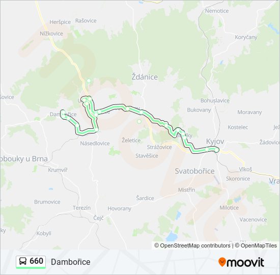 660 bus Line Map