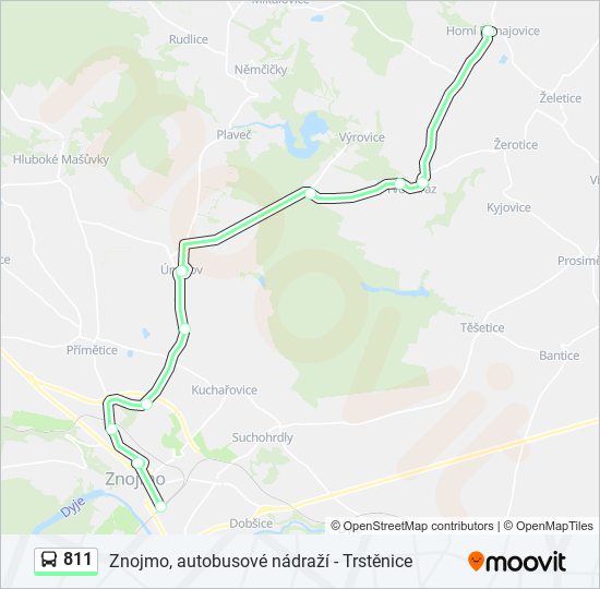 811 bus Line Map