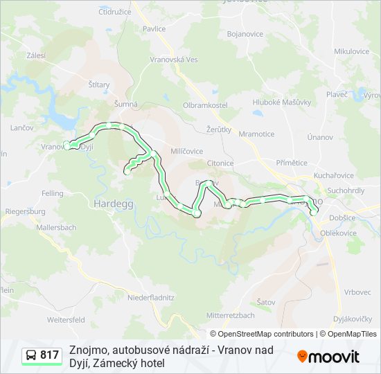 817 bus Line Map