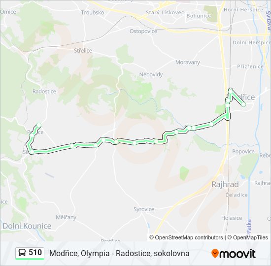 510 bus Line Map