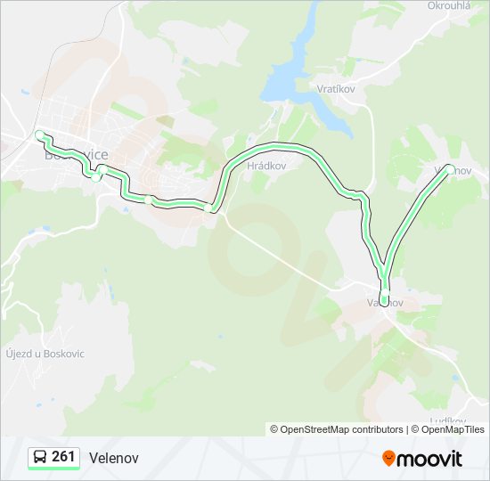 261 bus Line Map