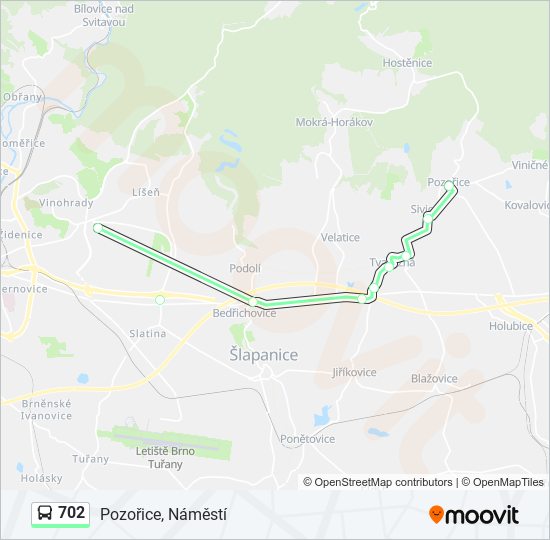 702 bus Line Map