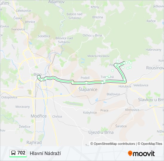 702 bus Line Map