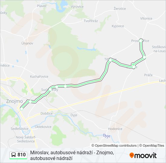 810 bus Line Map