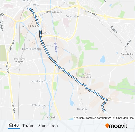 40 bus Line Map