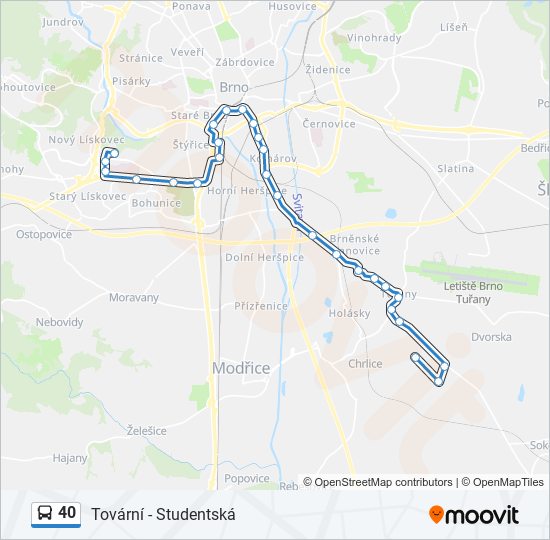 40 bus Line Map