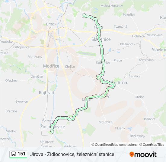 151 bus Line Map