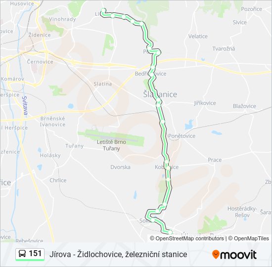 Автобус 151: карта маршрута