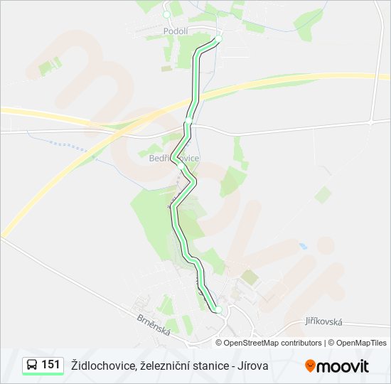 151 bus Line Map