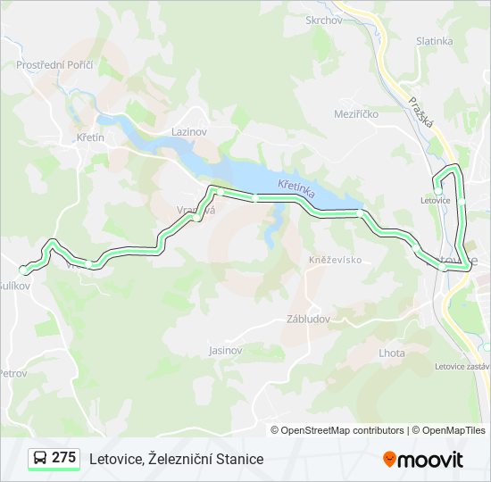 275 bus Line Map