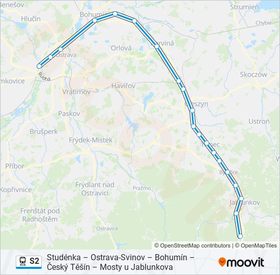 S2 train Line Map