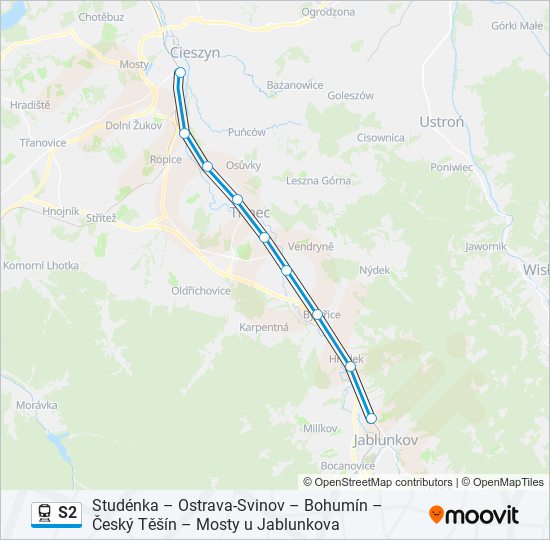 S2 train Line Map