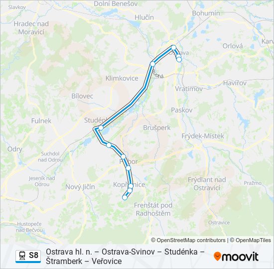 S8 train Line Map