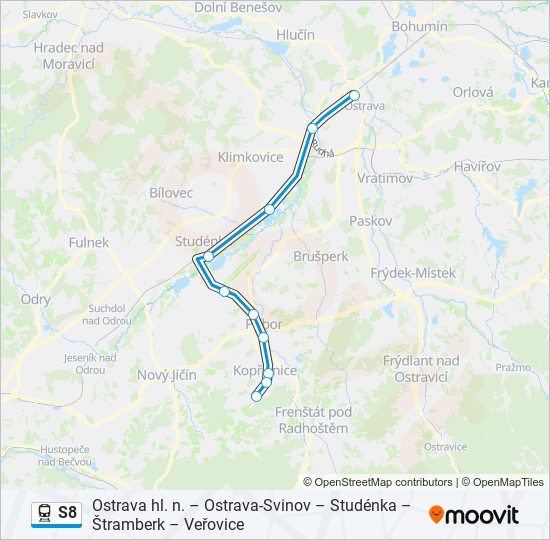 S8 train Line Map