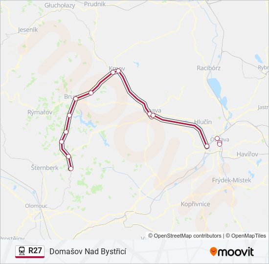 R27 train Line Map