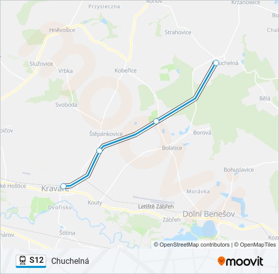 S12 train Line Map