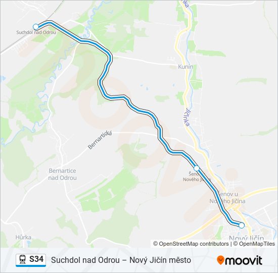 S34 train Line Map