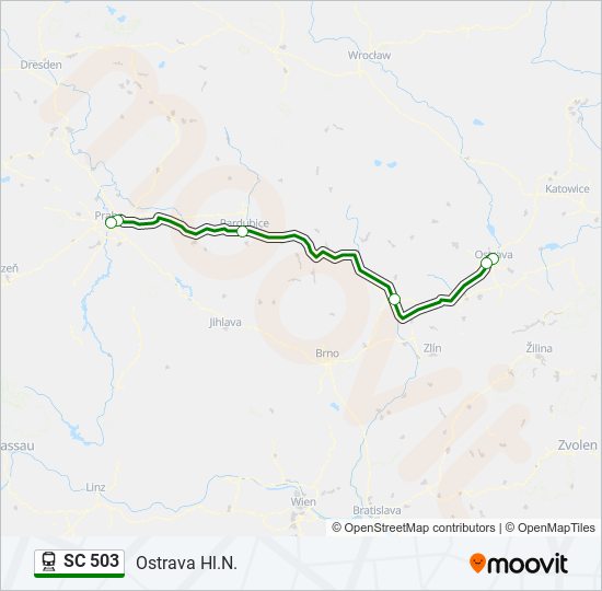 SC 503 train Line Map