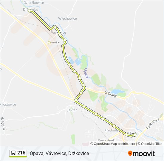 216 bus Line Map