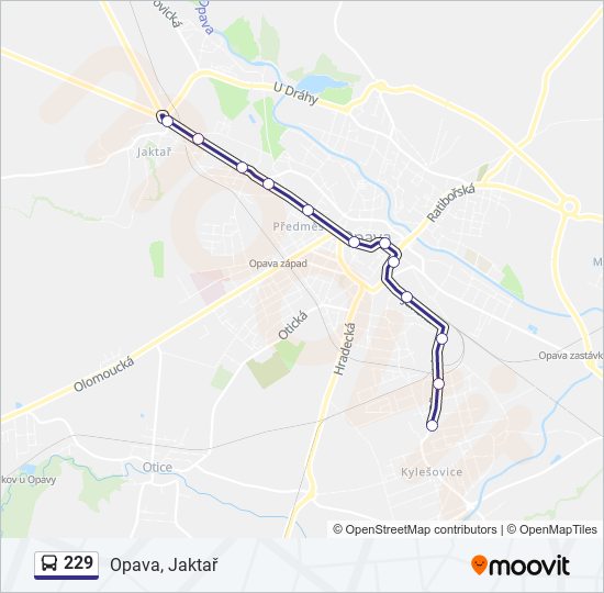 229 bus Line Map