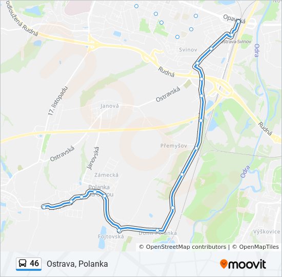 46 bus Line Map