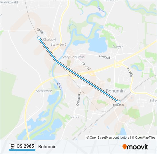 OS 2965 train Line Map