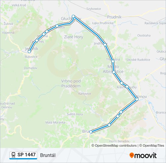 SP 1447 train Line Map