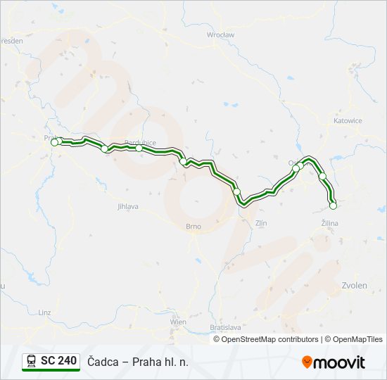 SC 240 train Line Map