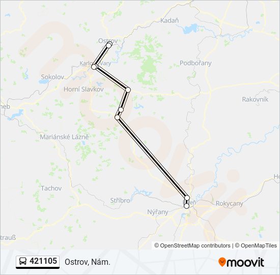 421105 bus Line Map