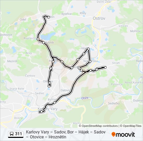 311 bus Line Map