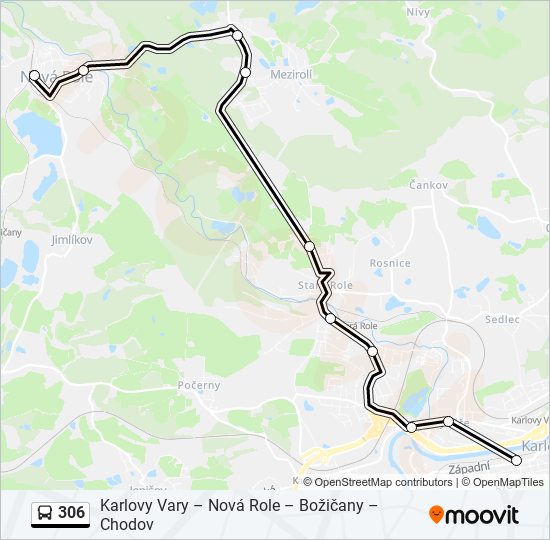 306 Route Schedules Stops And Maps Nová Role Sídliště Updated