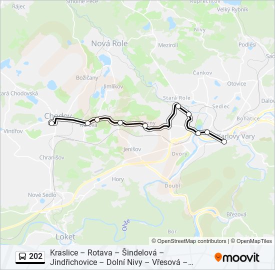 202 bus Line Map