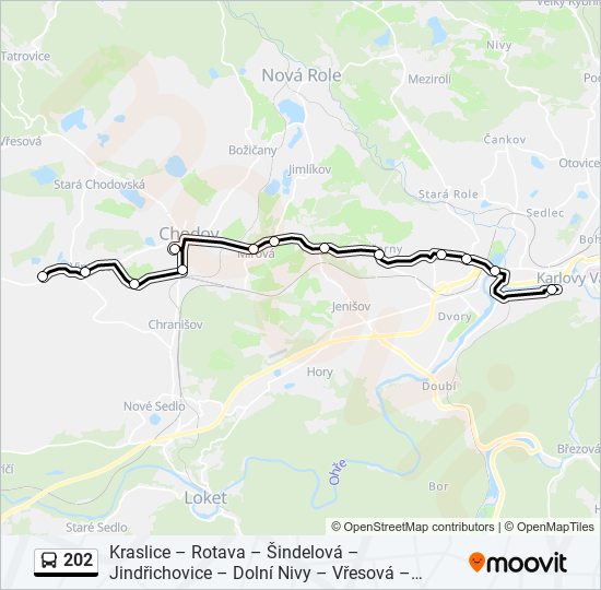 Автобус 202: карта маршрута