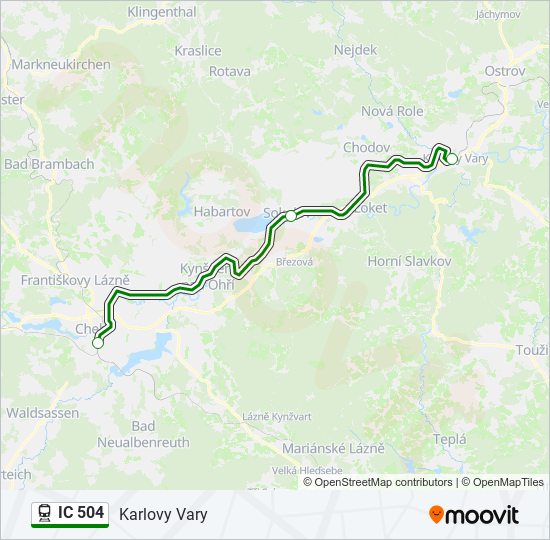 IC 504 train Line Map