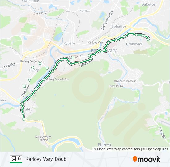 6 bus Line Map