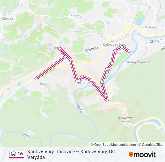 16 bus Line Map