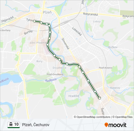 10 cable car Line Map