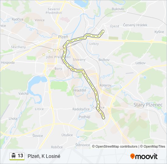 13 cable car Line Map