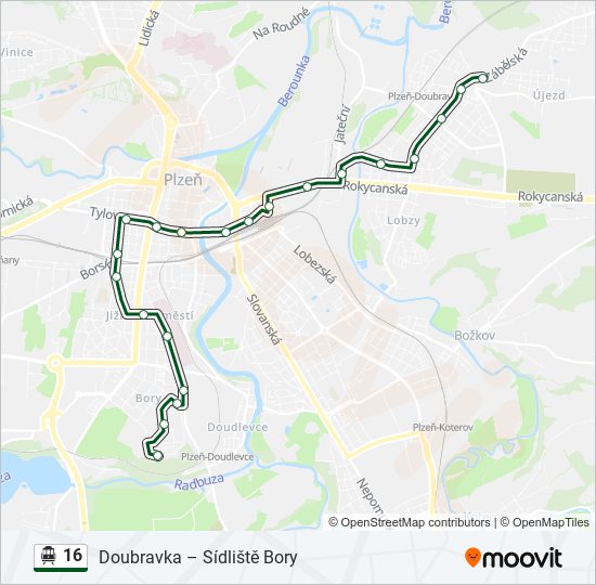 16 cable car Line Map