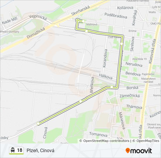 18 cable car Line Map