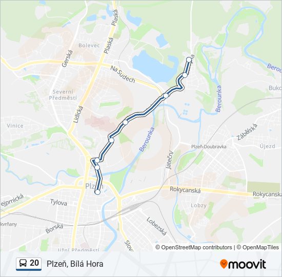 20 bus Line Map