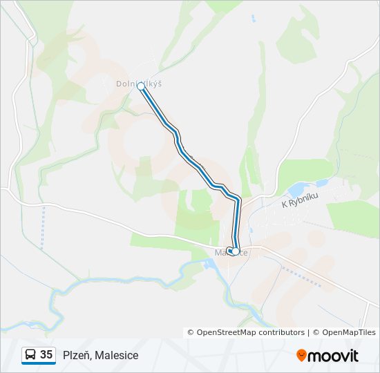 35 bus Line Map