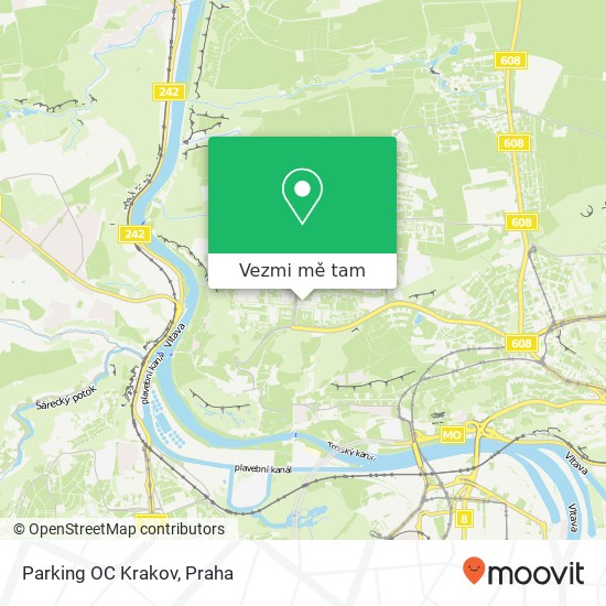 Parking OC Krakov mapa