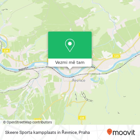 Skeere Sporta kampplaats in Řevnice mapa