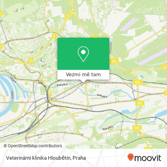 Veterinární klinika Hloubětín mapa