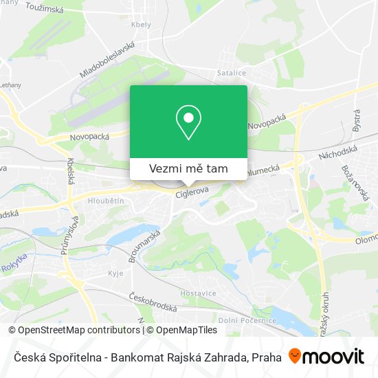 Česká Spořitelna - Bankomat Rajská Zahrada mapa