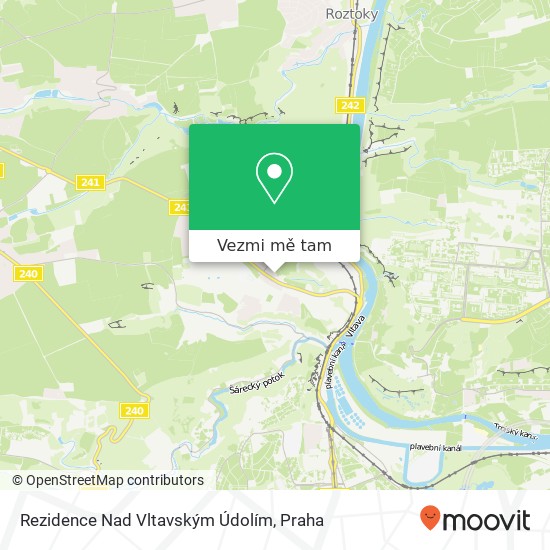 Rezidence Nad Vltavským Údolím mapa