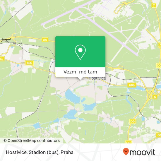 Hostivice, Stadion (bus) mapa