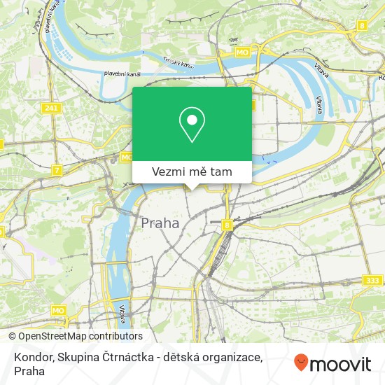 Kondor, Skupina Čtrnáctka - dětská organizace mapa